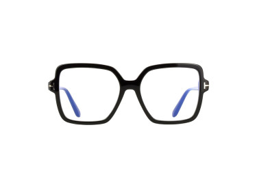 Tom Ford FT6063-B 001 Shiny Black/Clear Blue Light Block 56mm