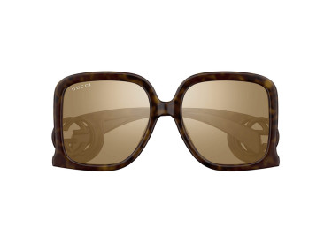 Gucci GG1326S 007 Dark Havana/Brown Mirror