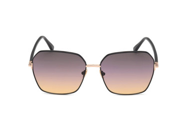 Tom Ford FT0839 01B Rose Gold/Shiny Black/Purple to Peach Gradient