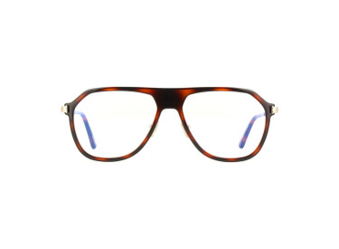 Tom Ford FT5943-B 056 Havana/Gold/Clear Blue Light Block 56mm