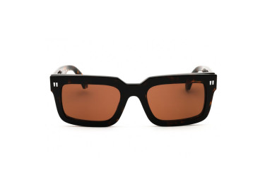Off-White OERI130 CLIP ON2 6064 Havana/Clear with Magnetic Clip-On Brown