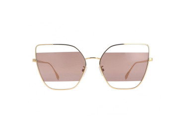 Fendi FE40015U 61 30E Shiny Gold/Clear and Chocolate