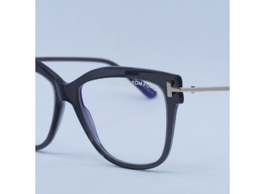 Tom Ford FT5704-B 020 Transparent Gray/Rose Gold/Clear Blue Light Protection 54mm