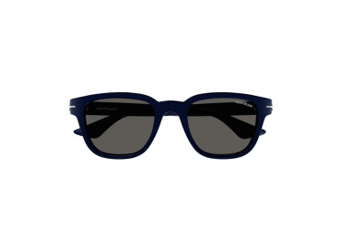 Montblanc MB0302S 009 Shiny Dark Blue/Grey