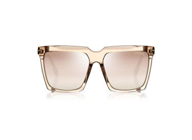 Tom Ford FT0764 57G Shiny Beige/Brown Mirror