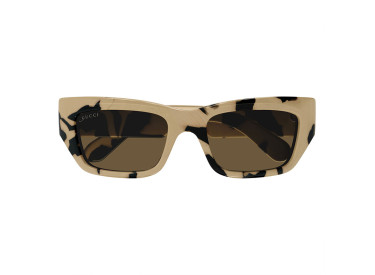 Gucci GG1296S 003 Black Big Spotted Havana/Solid Nicotine