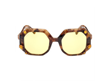 Swarovski SK0375 52G Dark Havana/Brown Mirror