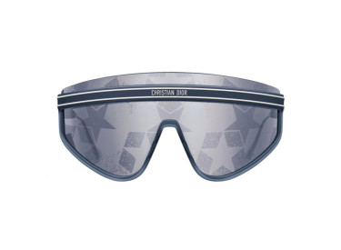 Dior DIORCLUB M2U 31B7 Matte Navy Blue/Silver Mirrored with Blue Star Monogram