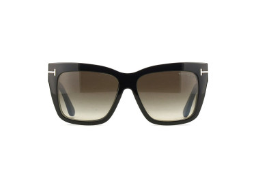 Tom Ford FT6069-B 001 Shiny Black/Clear with Magnetic Clip-On Brown 54mm