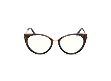 Tom Ford FT5815-B 052 Dark Havana/Clear Blue Light Block 54mm