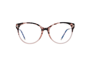 Tom Ford FT5770-B 055 Shiny Blush Havana/Rose Gold/Clear Blue Light Block 54mm