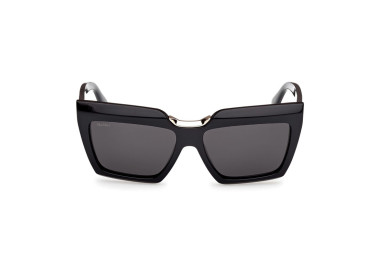 Max Mara MM0137 01A Shiny Black/Smoke