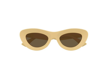 Bottega Veneta BV1325S 002 Shiny Straw Yellow/Brown