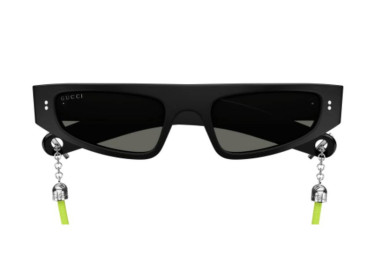 Gucci GG1634S 006 Black/Grey With Neon Yellow Cord