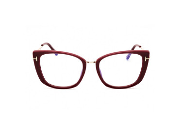 Tom Ford FT5816-B 074 Shiny Fuchsia/Rose Gold/Clear Blue Light Block Lens 53mm