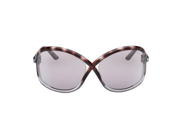 Tom Ford FT1068 55C Gradient Grey Havana/Smoke Grey Silver Flash Mirror