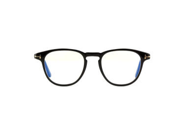 Tom Ford FT5899-B 001 Shiny Black/Clear Blue Light Block 48mm
