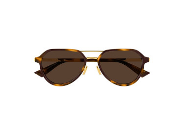 Bottega Veneta BV1373S 002 Havana/Gold/Brown