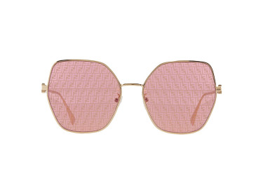 Fendi FE40033U 10U Gold/Dark Pink with Rose Micro FF Pattern