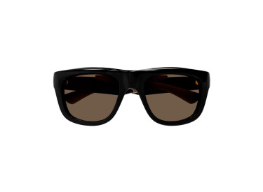 Bottega Veneta BV1233S 002 Shiny Black/Brown/Brown