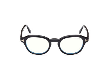 Tom Ford FT5871-B 001 Black/Clear Blue Light Block 49mm