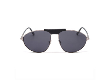 Tom Ford FT1095 14A Shiny Light Ruthenium/Smoke