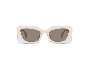 Fendi FE40034U 25E Transparent Lilac Base and Cream/Dark Brown
