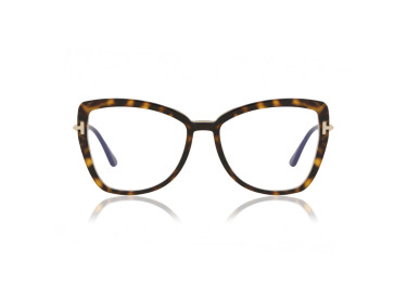 Tom Ford FT5882-B 056 Havana/Gold/Clear Blue Light Block 55mm