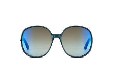 Dior DDOLL R1U 30C6 Translucent Blue/Khaki Gradient Blue Mirrored Flash