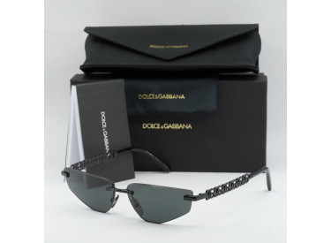 Dolce & Gabbana DG2301 01/87 Black/Dark Grey