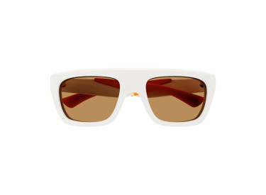 Bottega Veneta BV1232S 004 Ivory/Orange/Brown