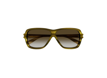 Saint Laurent SL609 CAROLYN 003 Striped Havana/Brown Gradient