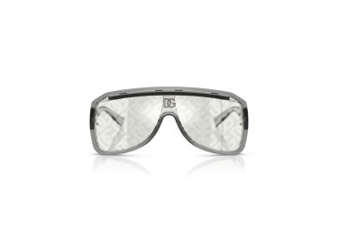 Dolce & Gabbana DG62053 160AL Transparent Grey/Light Grey with GG Pattern Mirror