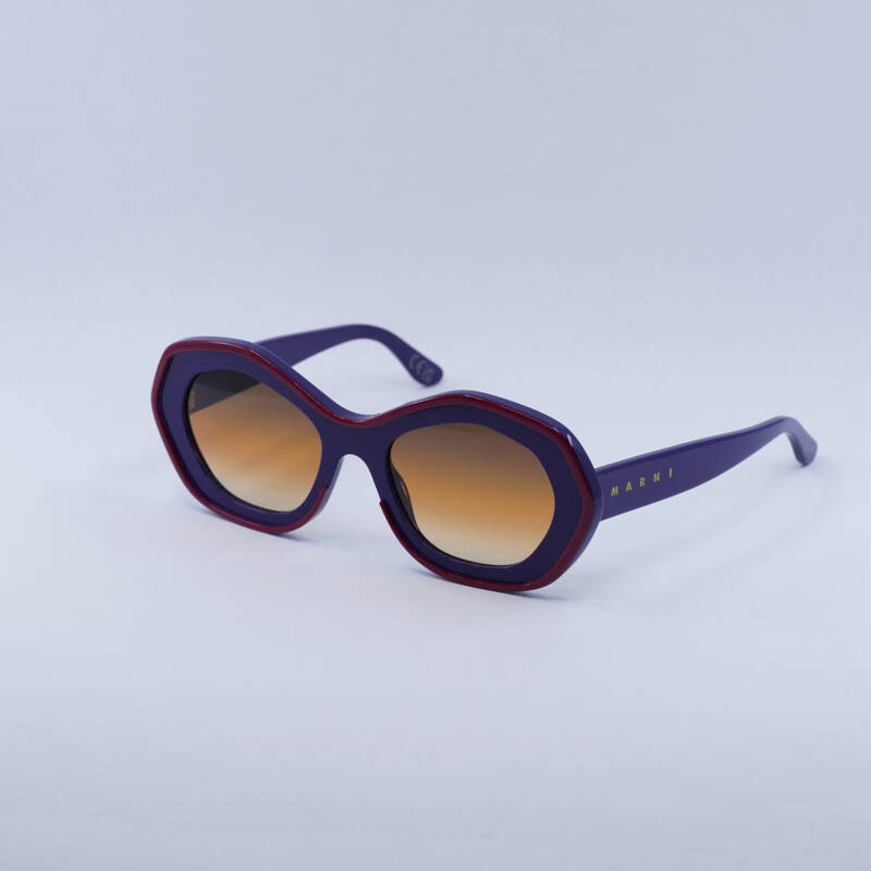 Marni ULAWUNVULCANO Geometric Sunglasses