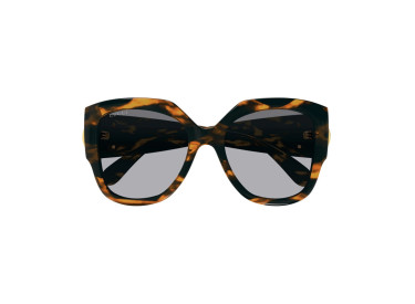 Gucci GG1407S 002 Dark Havana With Black Big Spots/Grey Gradient Double