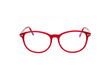 Tom Ford FT5810-B 074 Shiny Light Red/Clear Blue Light Block 53mm