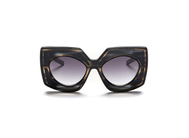 Valentino V-SOUL VLS-127A Black Swirl with Yellow Gold/Dark Grey Gradient AR