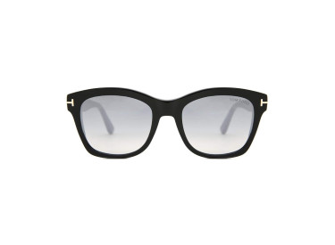 Tom Ford FT0614 01C Shiny Black/Gradient Smoke Silver Flash