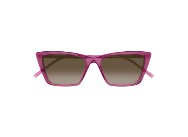 Saint Laurent SL737 MICA THIN 006 Transparent Cyclamen/Khaki Gradient