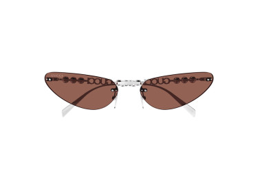 Gucci GG1920S 002 Shiny Silver with Pearl/Brown
