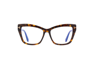 Tom Ford FT5826-B 052 Dark Havana/Clear Blue Light Block 55mm