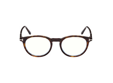 Tom Ford FT5823-H-B 052 Dark Havana/Clear Blue Light Protection With Sunglasses Yellow Clip-On 50mm