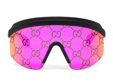 Gucci GG1477S 004 Black/Pink Mirror With GG Pattern Logo