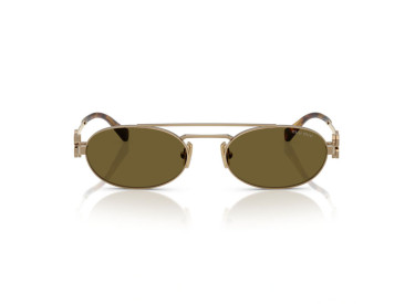 Miu Miu MU54ZS 7OE09Z Brass Gold/Dark Brown
