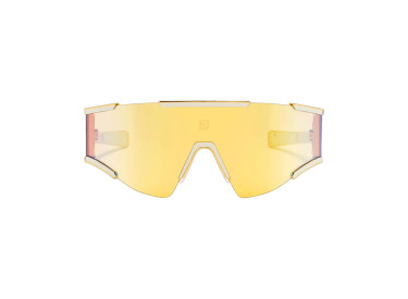 Balmain FLECHE BPS-138B Gold/Bone Enamel/Matte Crystal/Dark Grey Black Flash Mirror