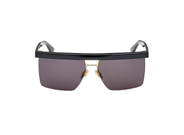 Max Mara MM0072 01A Shiny Black/Smoke