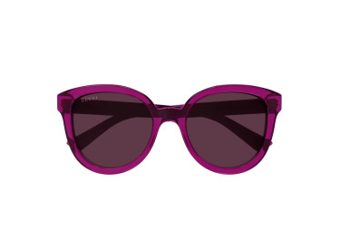 Gucci GG1315S 004 Transparent Fuchsia/Burgundy Mirror