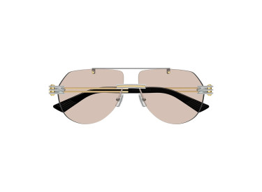 Bottega Veneta BV1342S 002 Silver/Gold/Brown