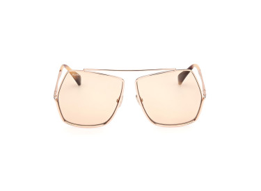 Max Mara MM0006 28E Shiny Rose Gold/Brown