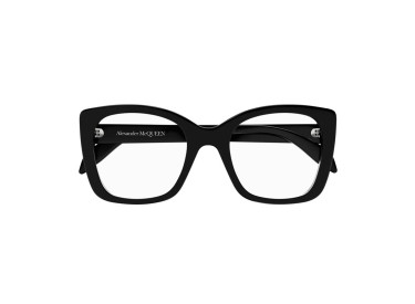 Alexander McQueen AM0351O 002 Shiny Black 52mm